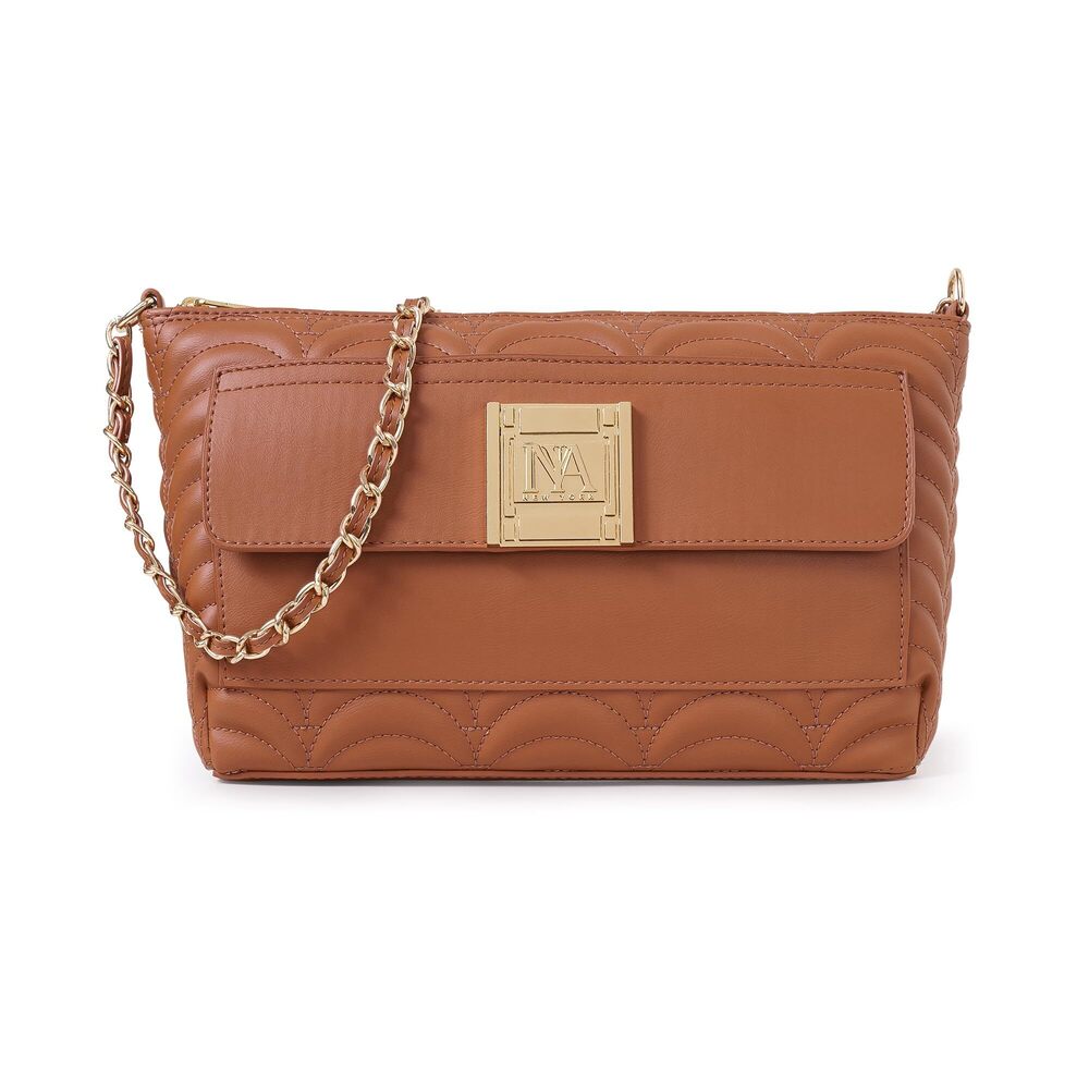 7075 TILLARY Tan Faux Leather Shoulder Bag